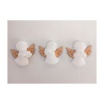 SET 12 PZ angelo gesso con ali legno.