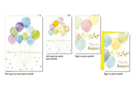 Biglietti auguri COMPLEANNO ASS.4 MIS.12X17CM