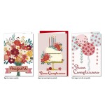 Biglietti auguri COMPLEANNO ASS.3 MIS.12X17CM