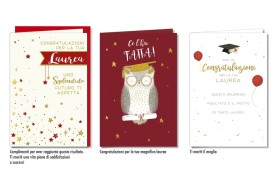 Biglietti auguri LAUREA ASS.3 MIS.12X17CM