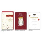 Biglietti auguri LAUREA ASS.3 MIS.12X17CM