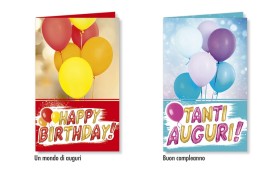 Biglietti auguri COMPLEANNO ASS.2 MIS.8,5X13,5CM
