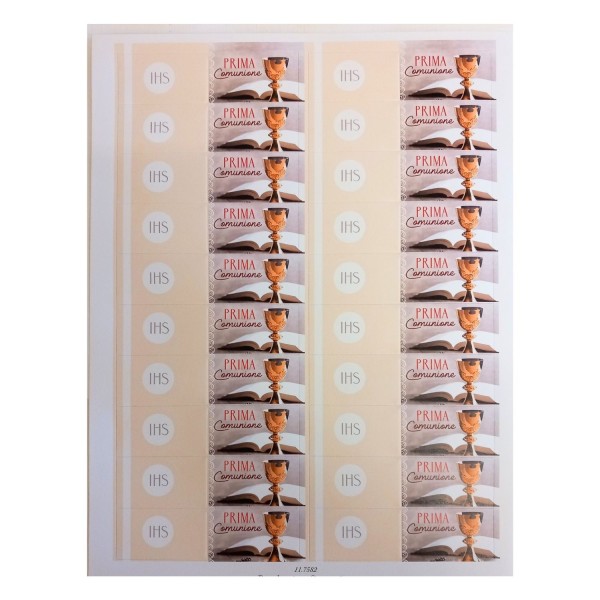 SET 100PZ bigliettini per bomboniere Comunione.