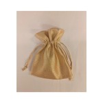 Sacchetto stoffa lame' oro MIS.10X12CM