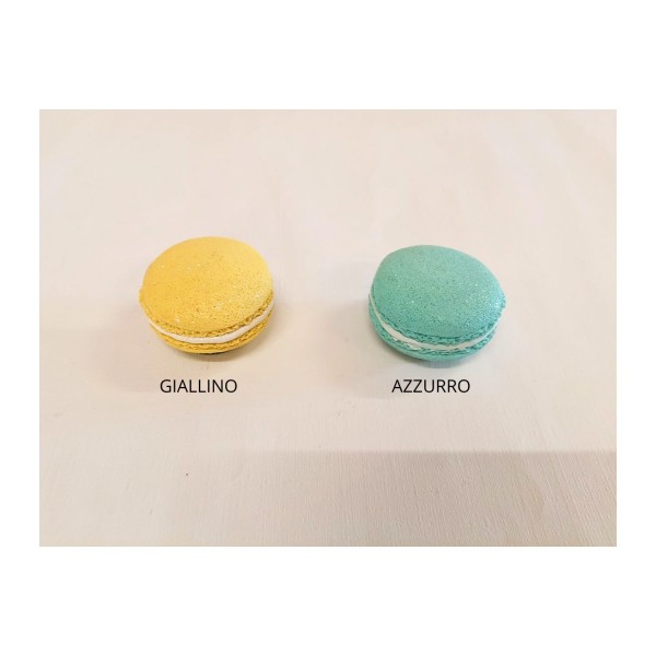 Macarons in resina glitterato con magnete D.cm.4