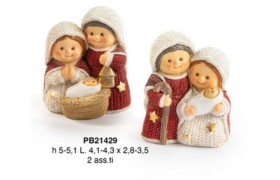 Sacra Famiglia in resina ASS.2 H 5CM