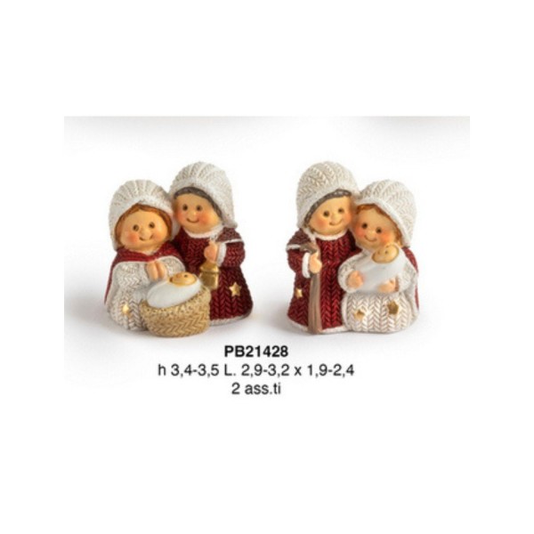 Sacra Famiglia in resina ASS.2  H3,5CM