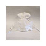 Sacchetto tessuto con  farfalle applicate MIS.10X12CM