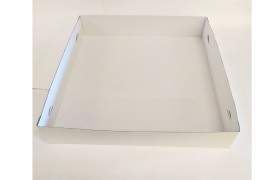Vassoio cartoncino rettangolare bianco MIS.46X62 H12CM