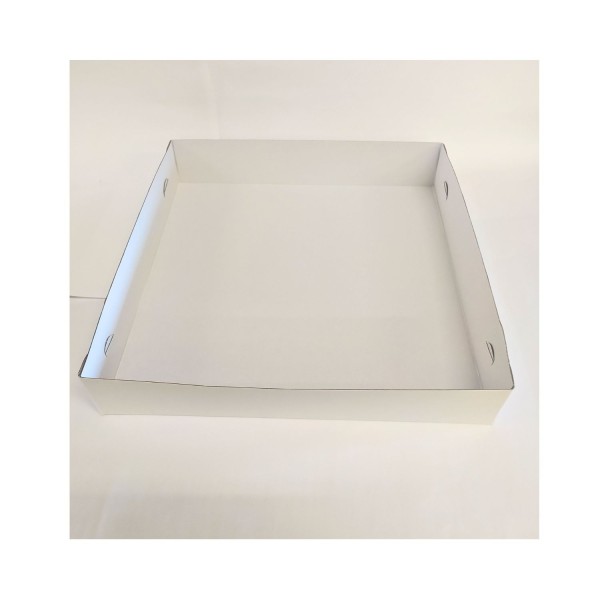 Vassoio cartoncino rettangolare bianco MIS.46X62 H12CM