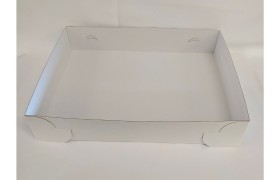 Vassoio cartoncino quadrato bianco MIS.50,5X50,5 H9,5CM