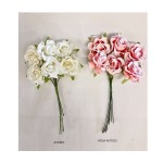 MAZZO 6PZ rose tessuto. DIAM 2,5CM