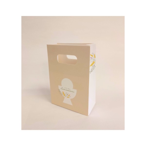 Shopper cartoncino con decoro comunione. CM 10x5 H 14.5
