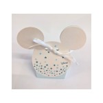 Scatola cartoncino Disney con stelline azzurre. CM 5.5x4 H 10