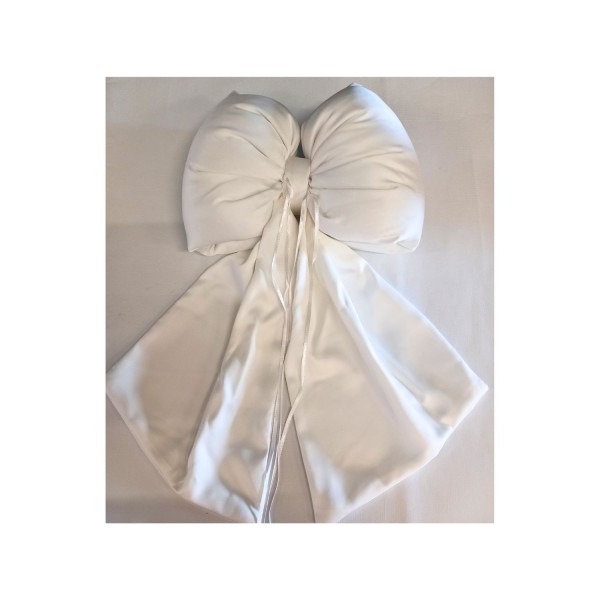 Fiocco p/fedi raso bianco MIS.25X H 44CM