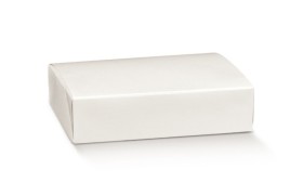 Scatola cartoncino fibra bianco.MIS.33X24 H7CM