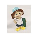 Bimbo resina con skate. CM 13.5x16.5 H 27