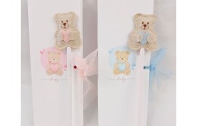 Matita orso cotone con scatola.H21CM