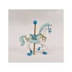 Cavallino giostra resina azzurro. Mis.7x7CM