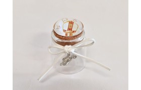 Barattolino vetro CRESIMA con tappo sughero.H6CM