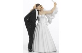 Cake topper coppia sposi selfie in resina. H 14