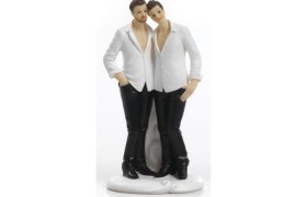 Cake topper coppia nozze gay. H 19