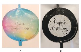 Palloncino mylar per compleanno idoneo per gonfiaggio ed elio.CM 44