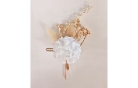Pick ortensia fiore bianco DIAM.5CM H13CM